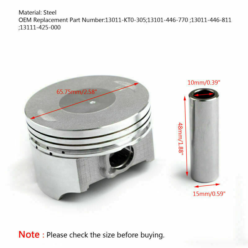 Kit 13011-446-811 200R Fits 1980-2002/A Piston 200 65.75mm XR Bore Size HONDA XR