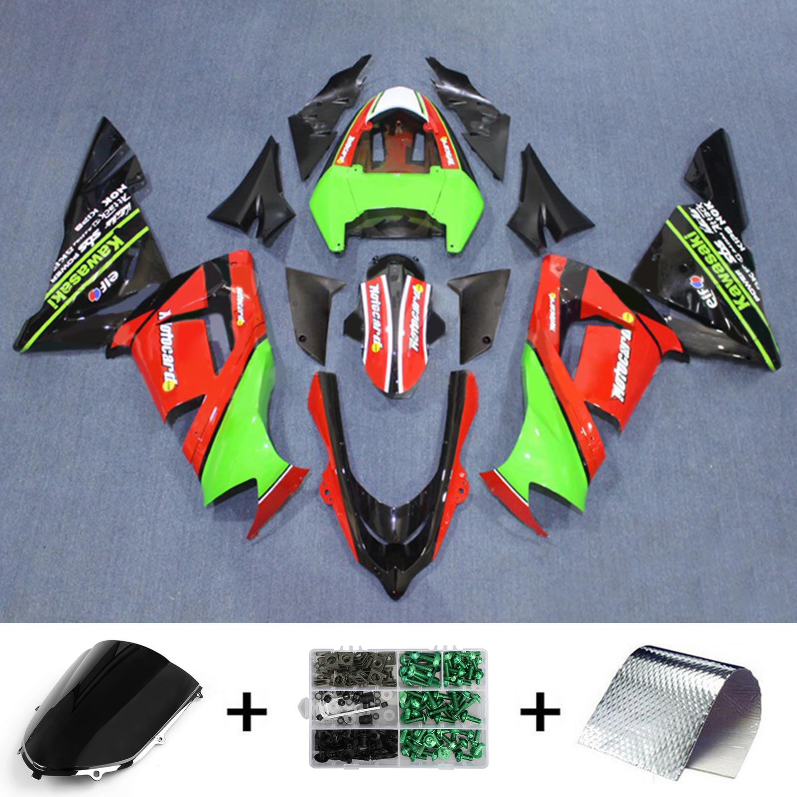 2004-2005 Kawasaki ZX10R Fairing Kit Bodywork Plastic ABS