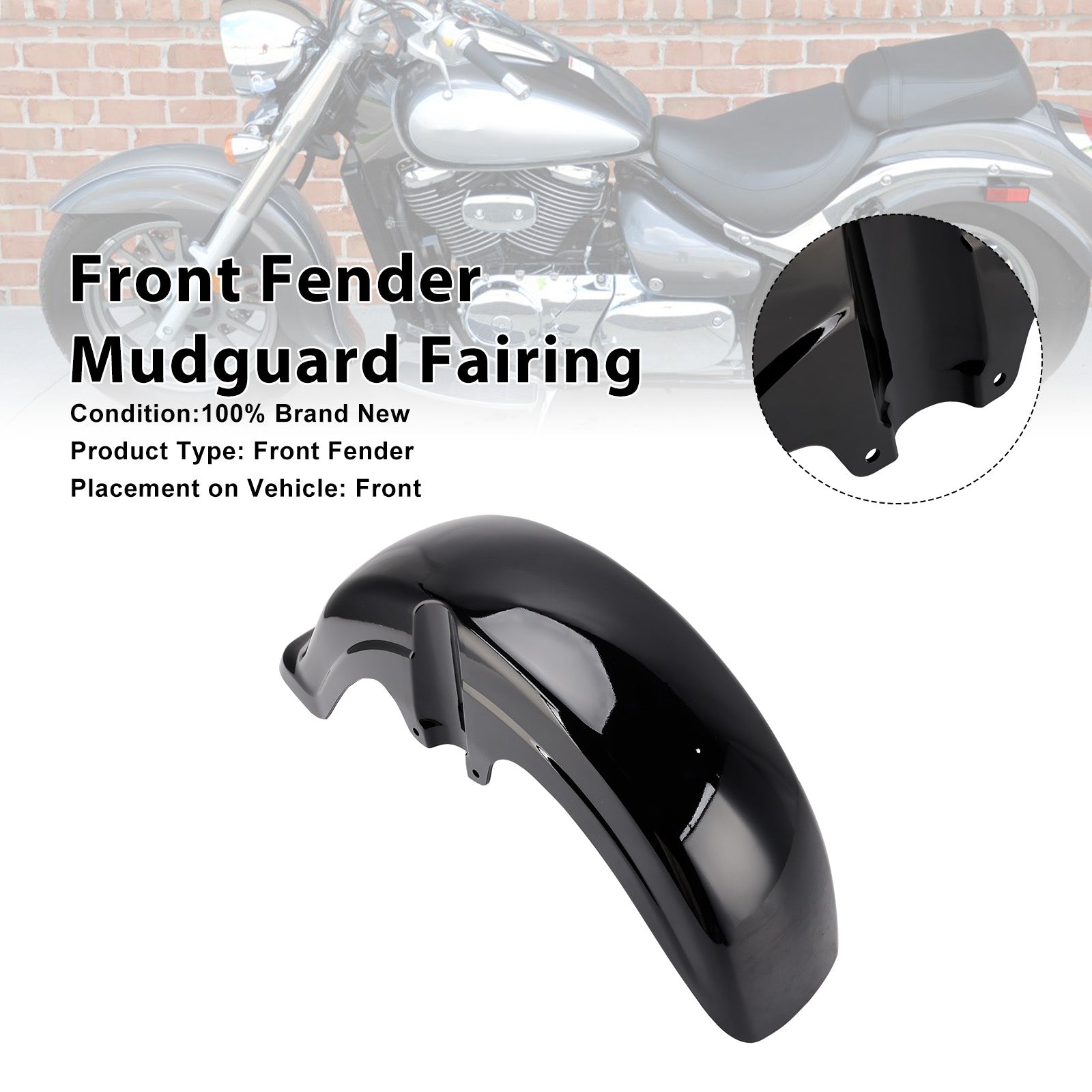 Front Fender Fairing For Suzuki Boulevard C50 Intruder Volusia VL400 VL800 01-17
