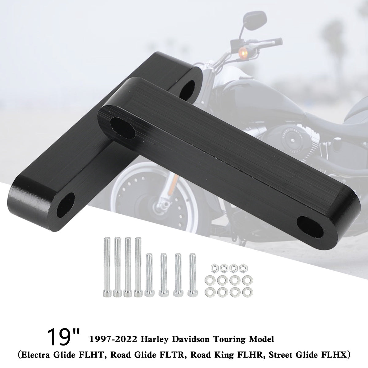 19" Plastic Front Fender Spacers For Touring Electra Street Glide Road 1997-2022