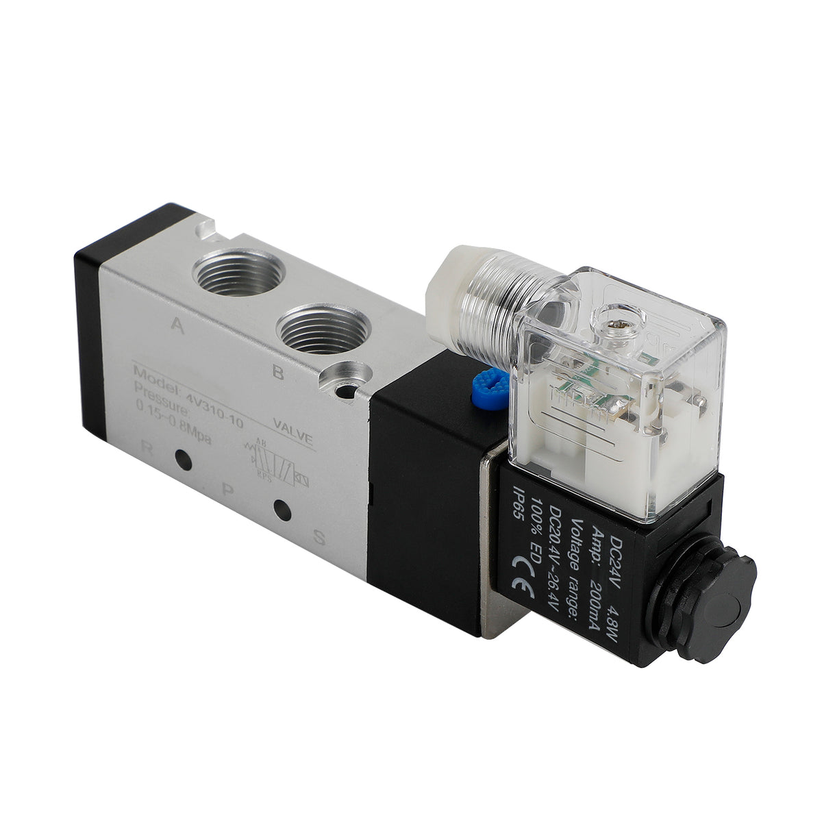 4V310-10 5 Way 2 Position PT3/8" DC 24V Pneumatic Electric Solenoid Air Valve