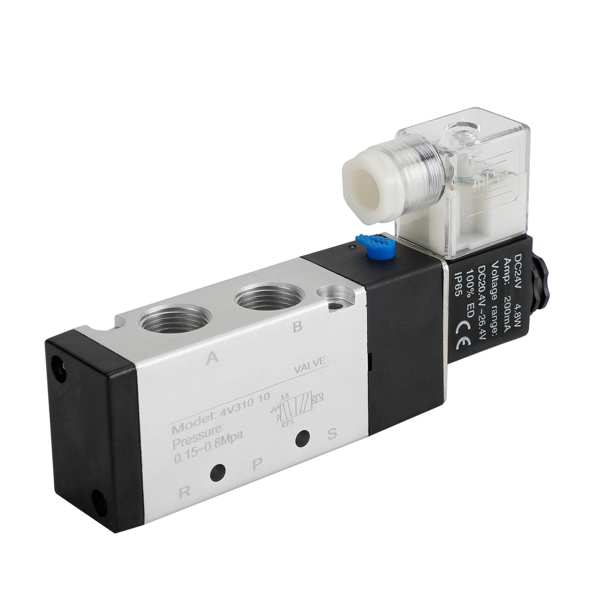 4V310-10 5 Way 2 Position PT3/8" DC 24V Pneumatic Electric Solenoid Air Valve