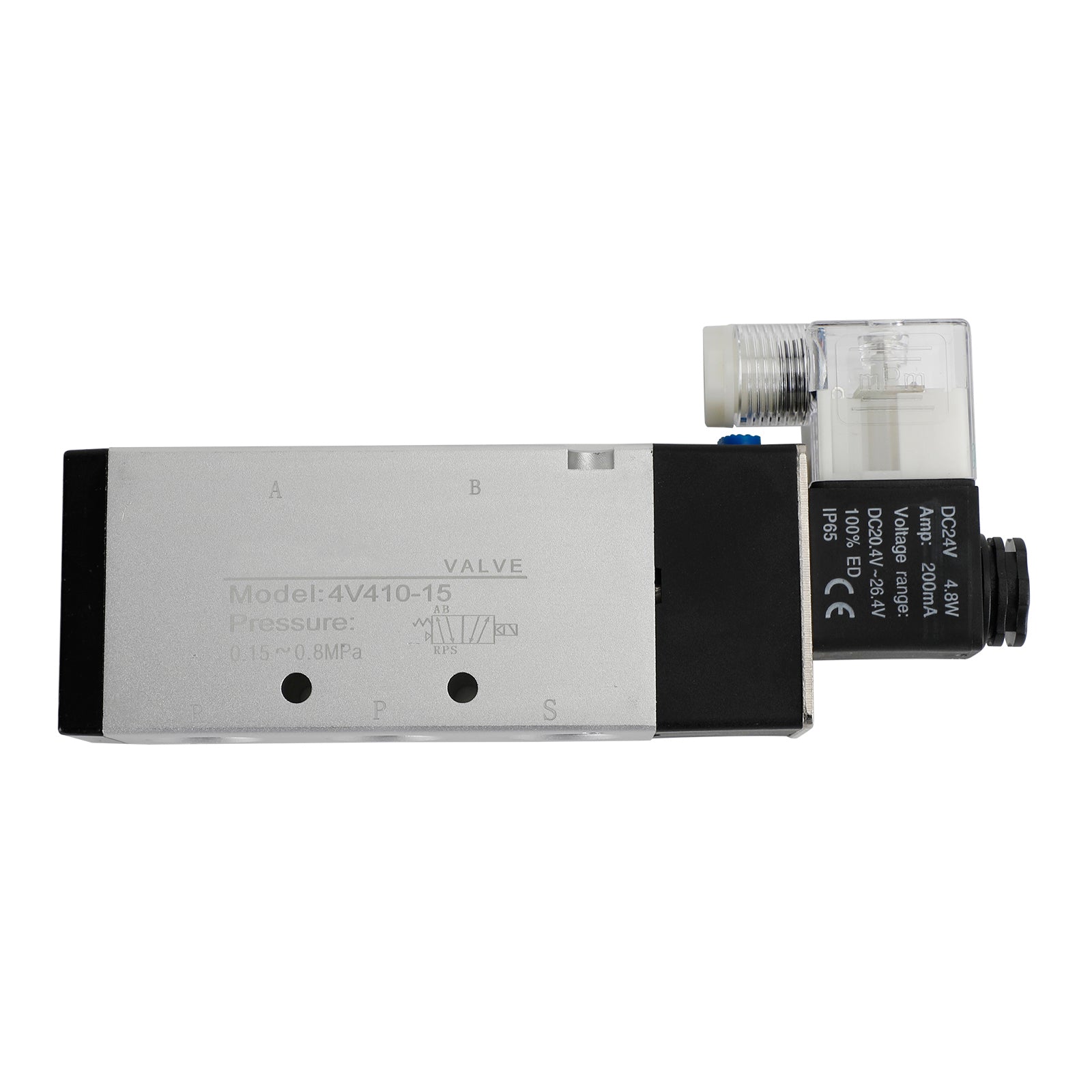 Pneumatic Electric Solenoid Air Valve 4V410-15 AC 220V 2 Position 5 Way PT 1/2"