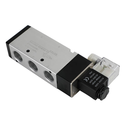 Pneumatic Electric Solenoid Air Valve 4V410-15 AC 220V 2 Position 5 Way PT 1/2"