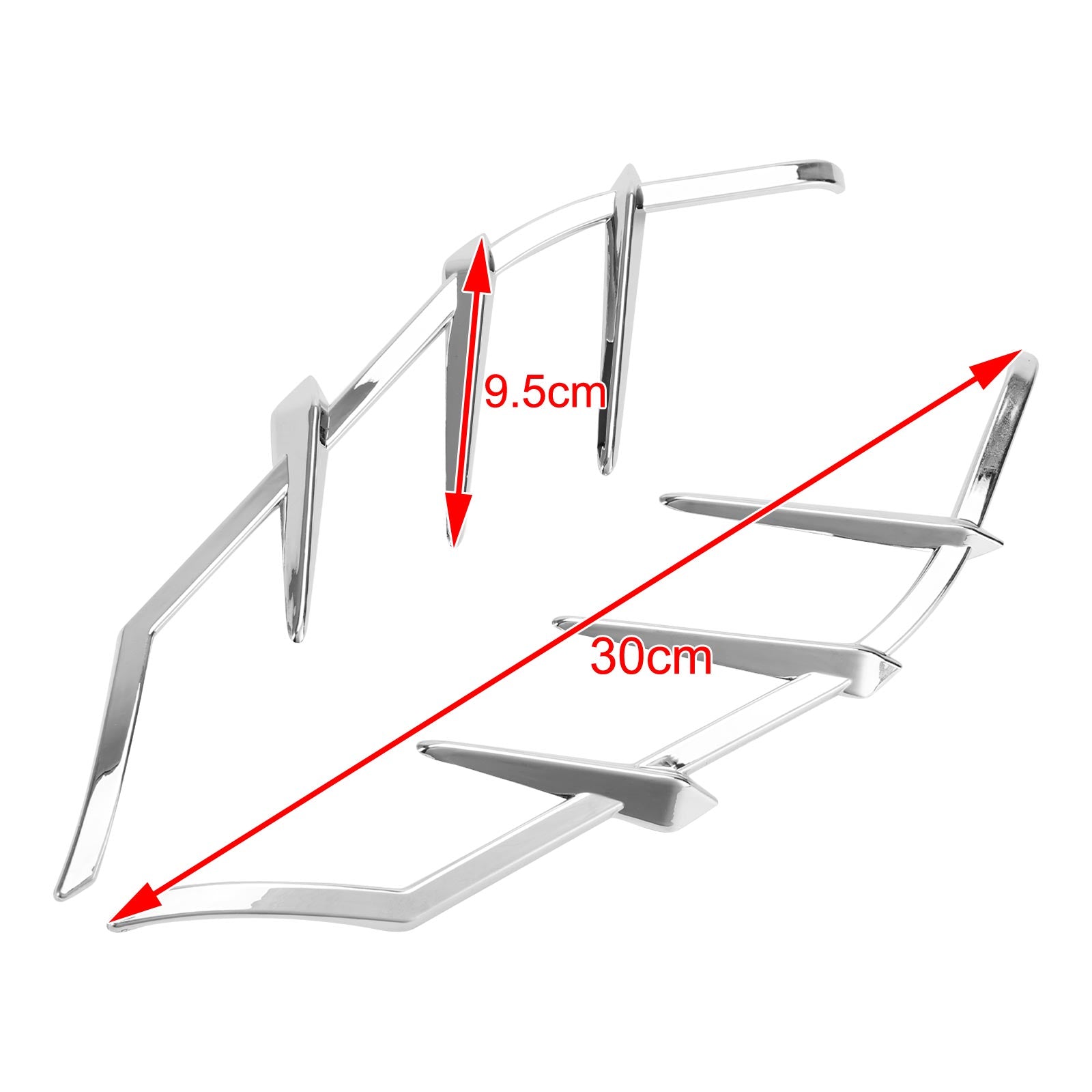 Chrome Mid-Frame Air Deflectors Trims For Road Street Electra Glide 2009-2023