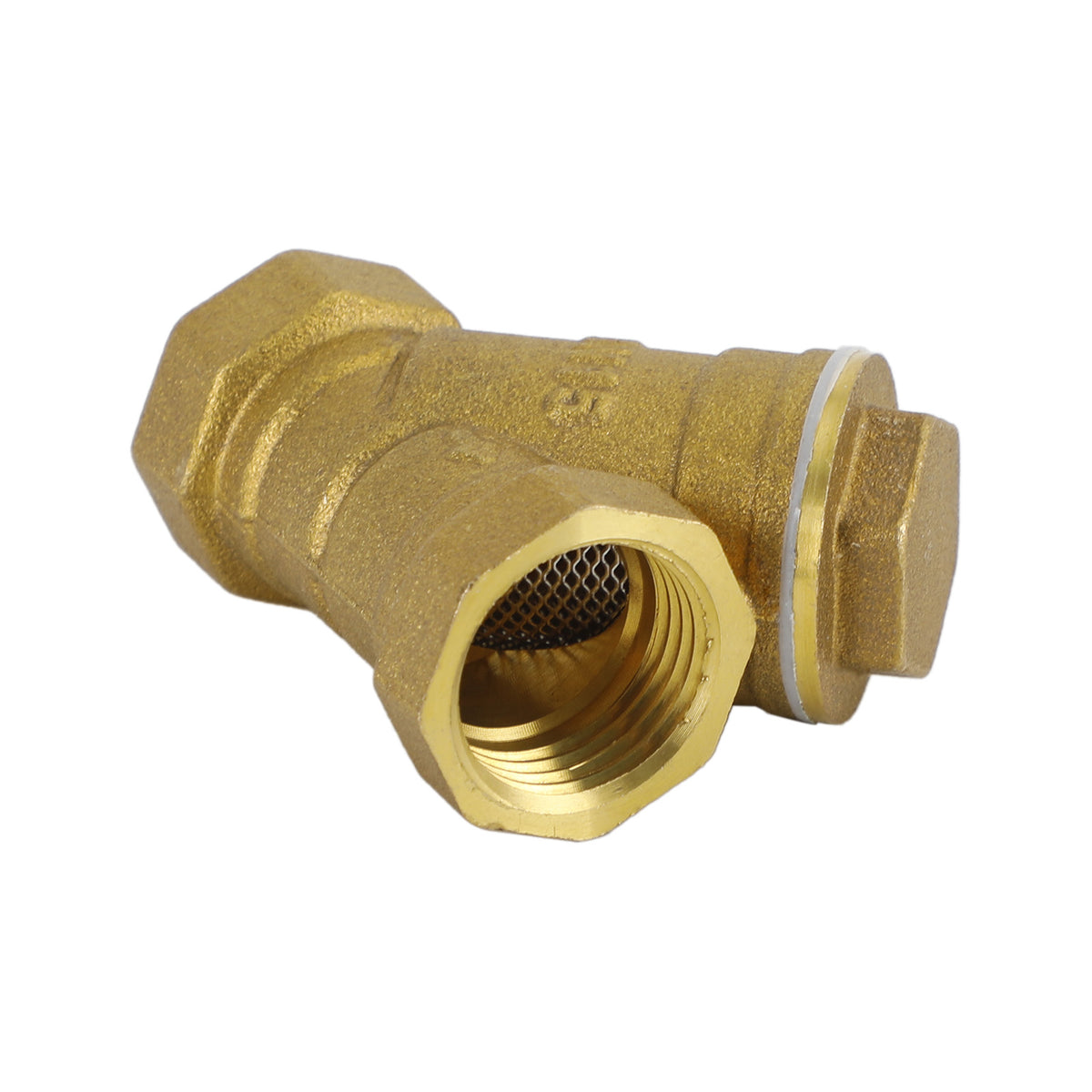 1/2" Female NPT Brass Y Strainer For Fire Alarm Lines and Plumbing
