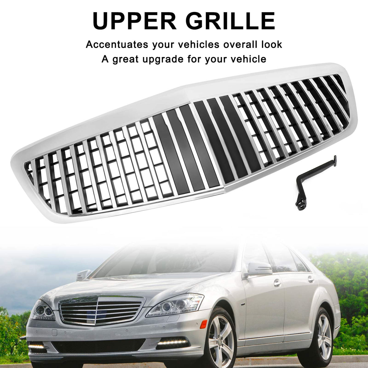 Front Bumper Upper Grill Grille Fit Mercedes Benz S-Class W221 S550 S600 S63 S65
