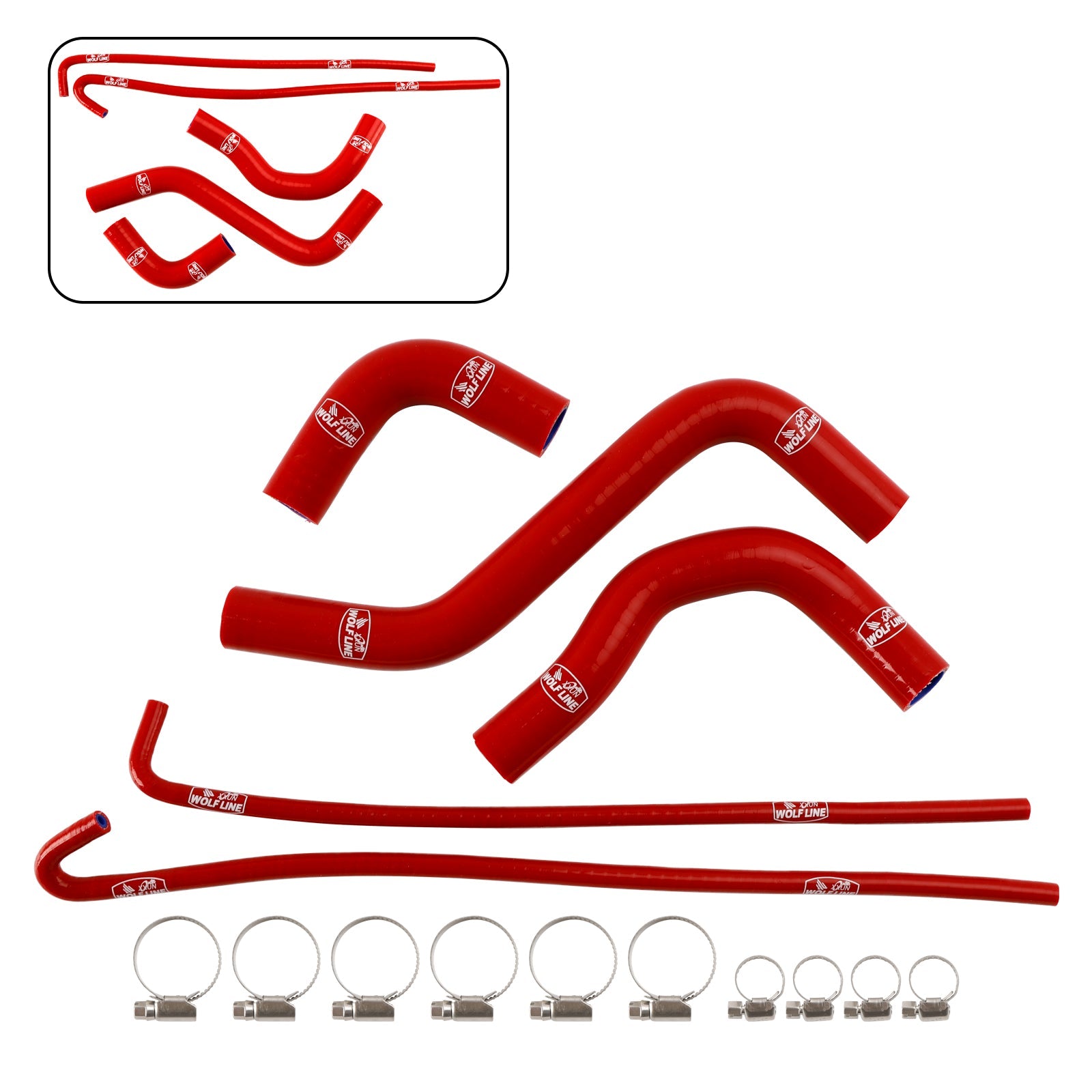 2017-2026 Kawasaki Z900 Silicone Radiator coolant Hose kit