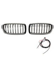 2012-2019 BMW 3-Series F30 Sedan Gloss Black Front Kidney Grille Grill 51137263481 51137255412
