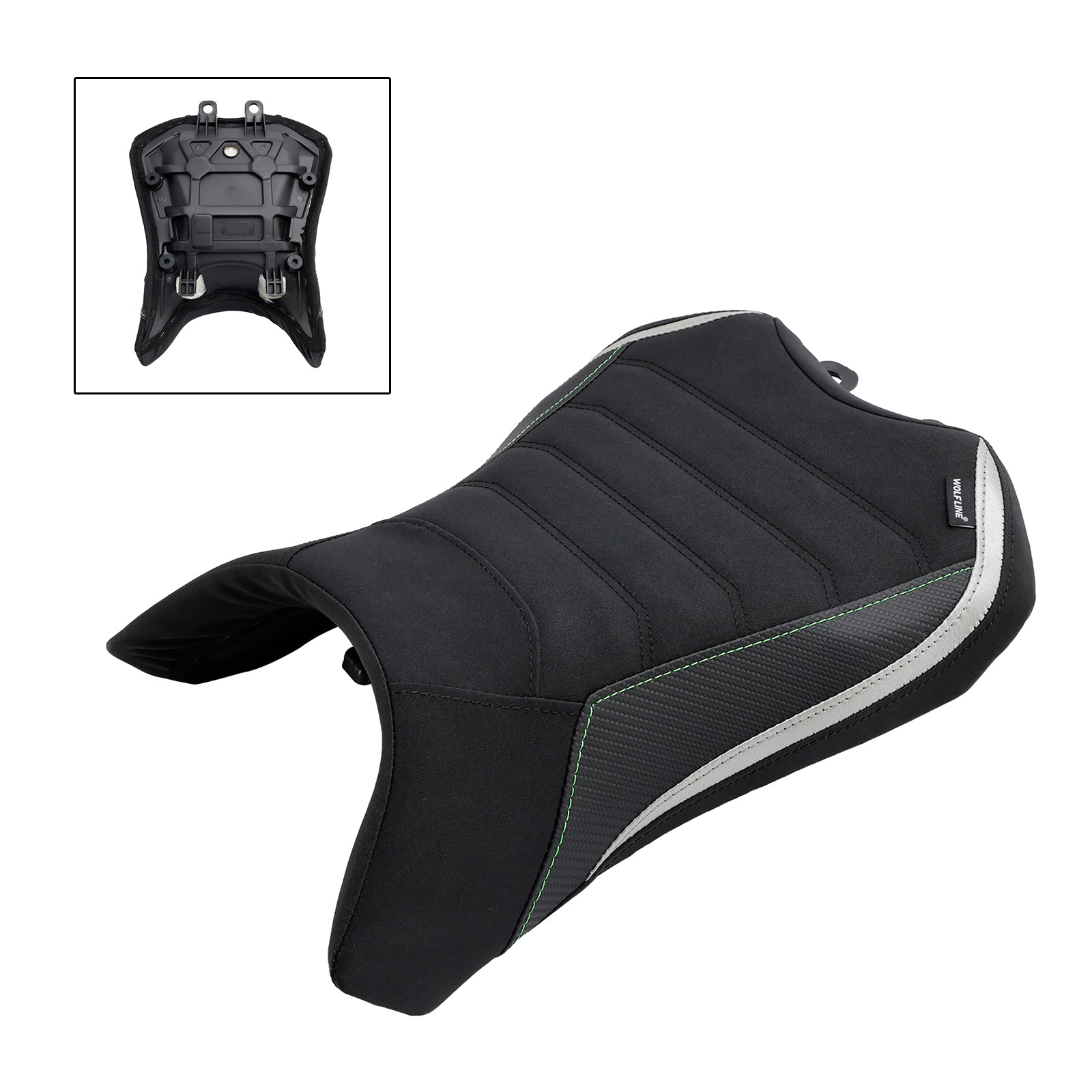 2022-2023 Front Raider Seat Driver Cushion Pu Fit Black For Kawasaki Ninja 1000Sx
