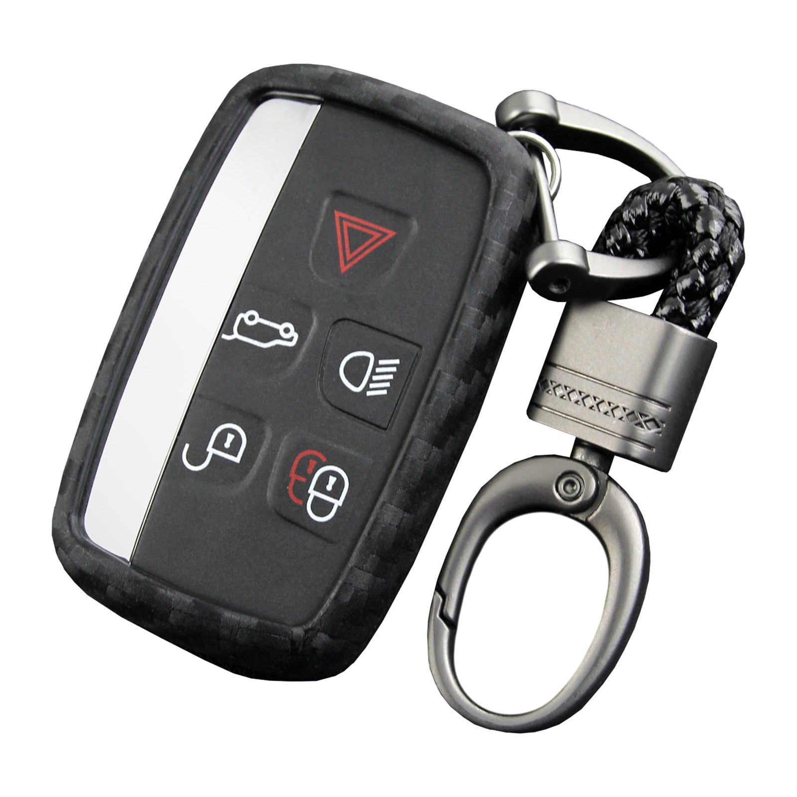 Leather Silicone Car Key Case Cover With Buckle For Range Rover