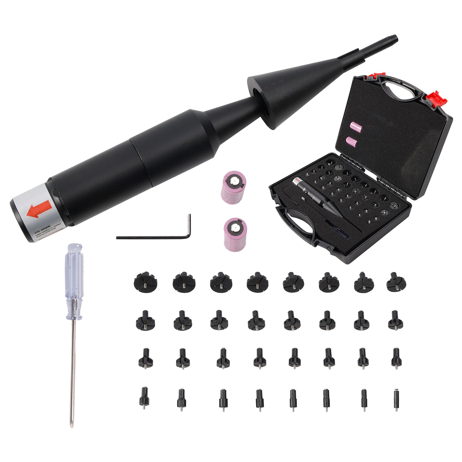 Professional Laser Bore Sight Kit Multiple Caliber Upgraded Red Bore Sighter