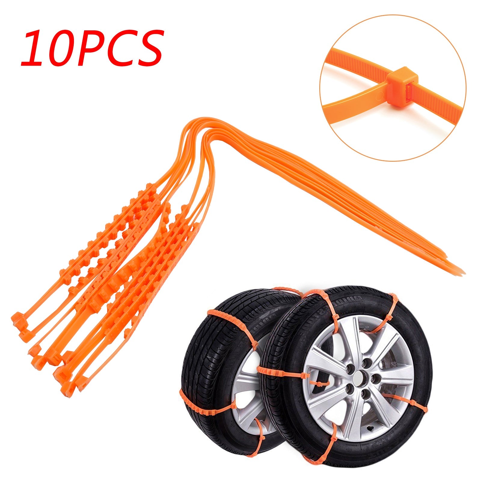 10/20/40PCS Snow Tire Chain Anti-Skid Belt For Car Truck SUV Winter Driving