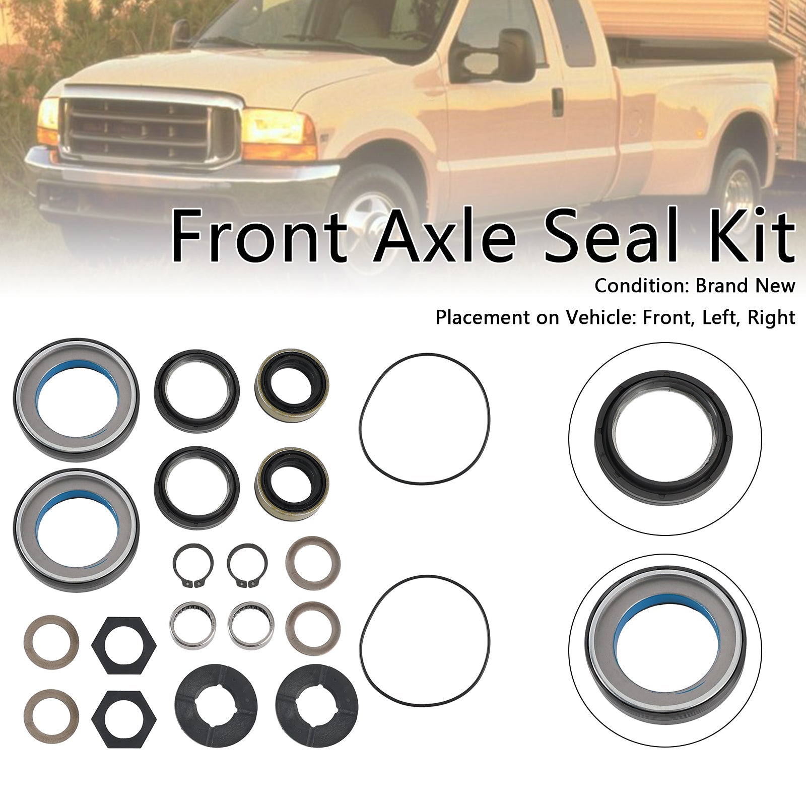 1998-2004 Dana 50 60 Front Axle Seal and Thrust Washer Kit