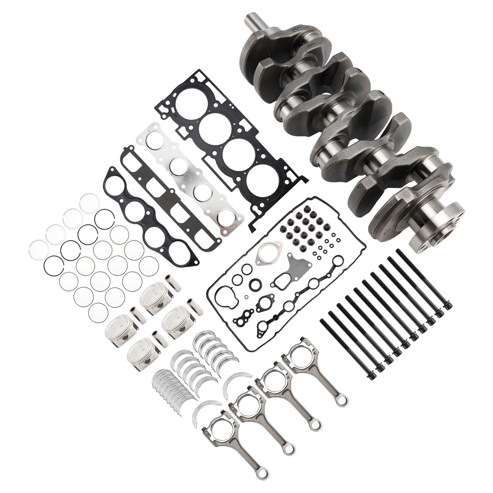 2013-2016 Hyundai iload TQ Cargo 2.5 CRDi RWD Diesel 2.5L G4KG 2.4L Engine Overhaul Rebuilding Kit w/Crankshaft Con Rods