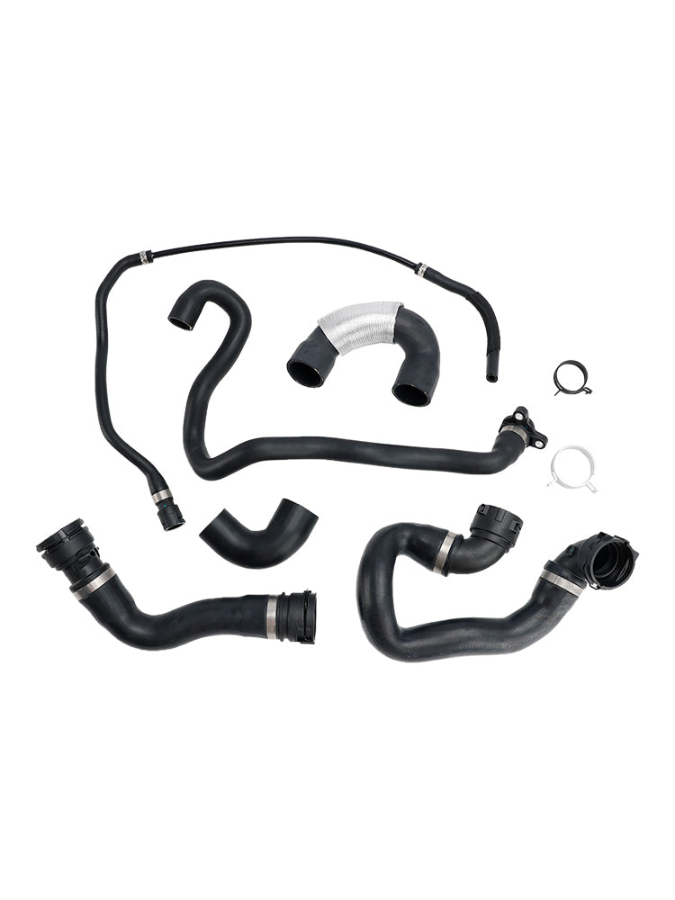 2008-2010 BMW 135i 6PCS Radiator Coolant Water Hose Pipe Kit 17128634285