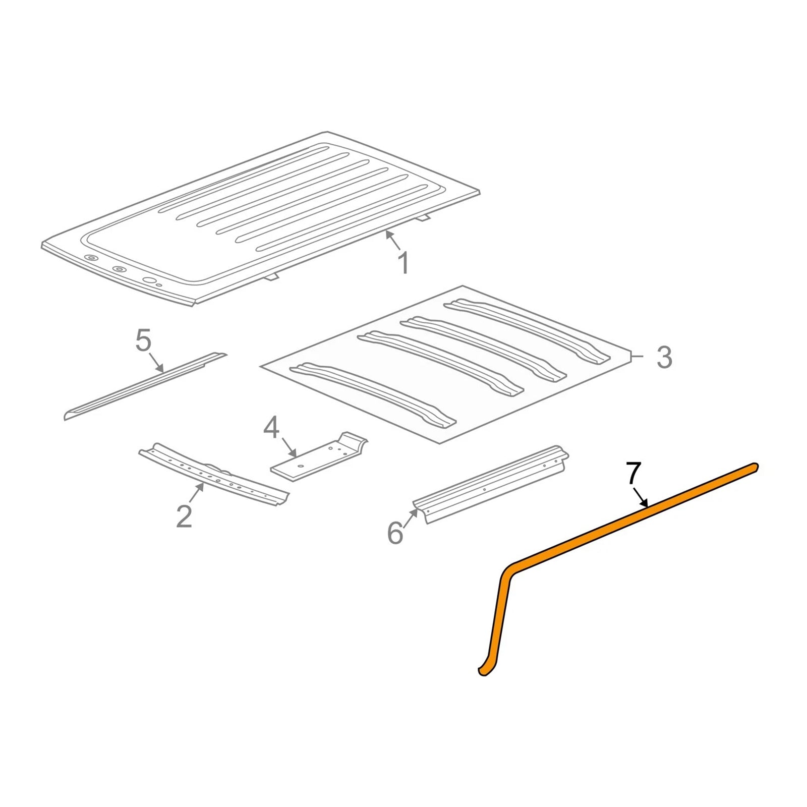 2003-2009 Hummer H2 Right Door Weatherstrip 25868658