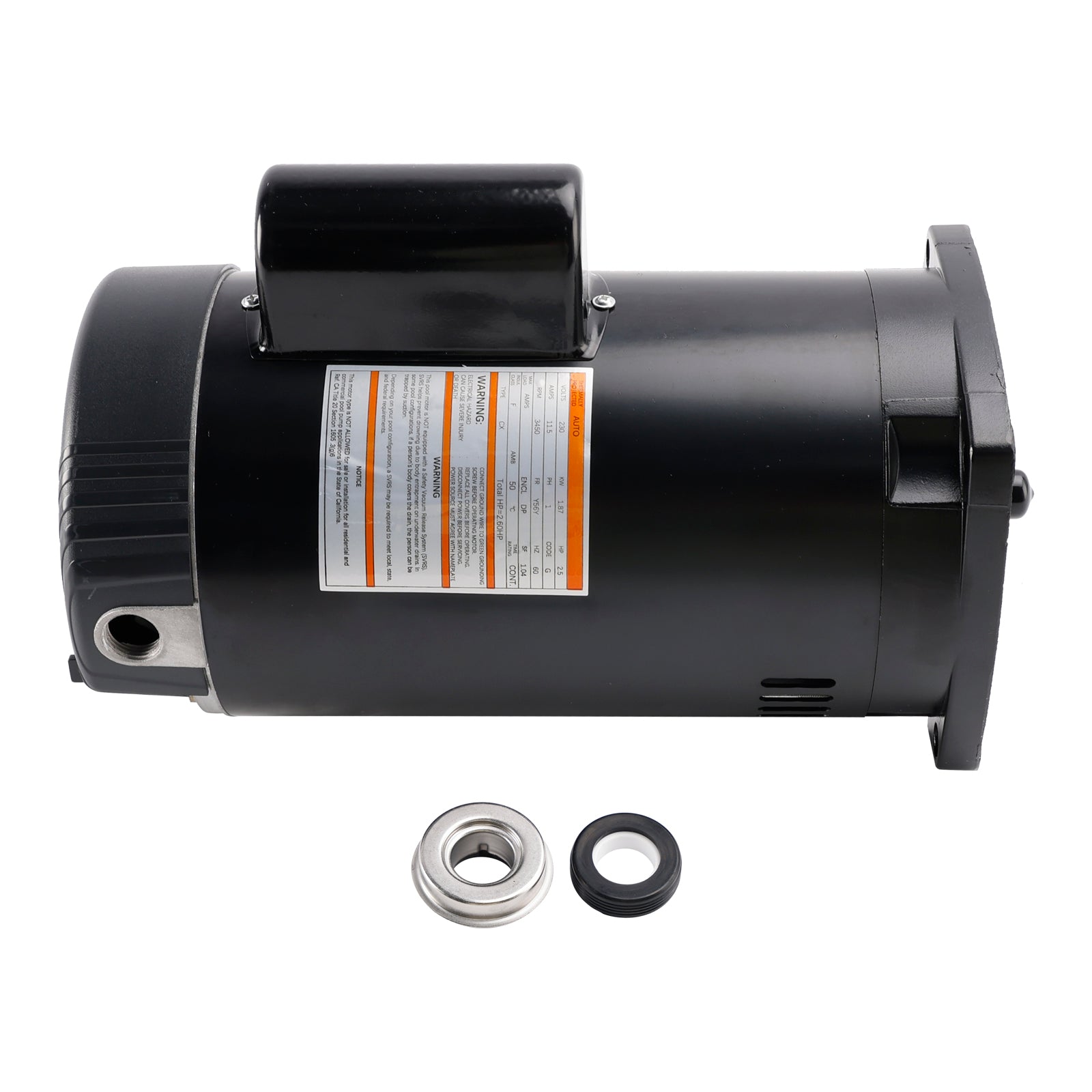 B2840 B840 2.5HP 230V Pool Pump Motor 56Y Frame Square Flange