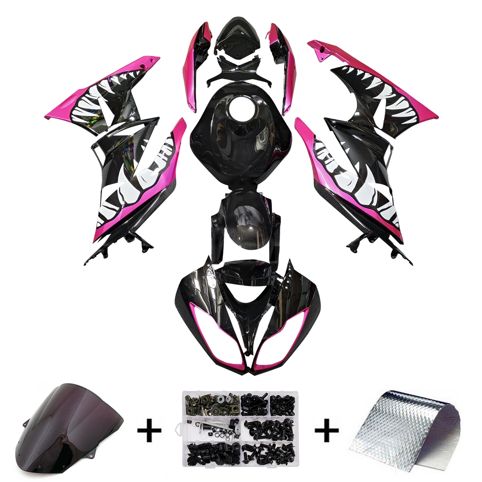 Injection Fairing Kit Bodywork Plastic ABS fit For Kawasaki ZX6R 636 2009-2012