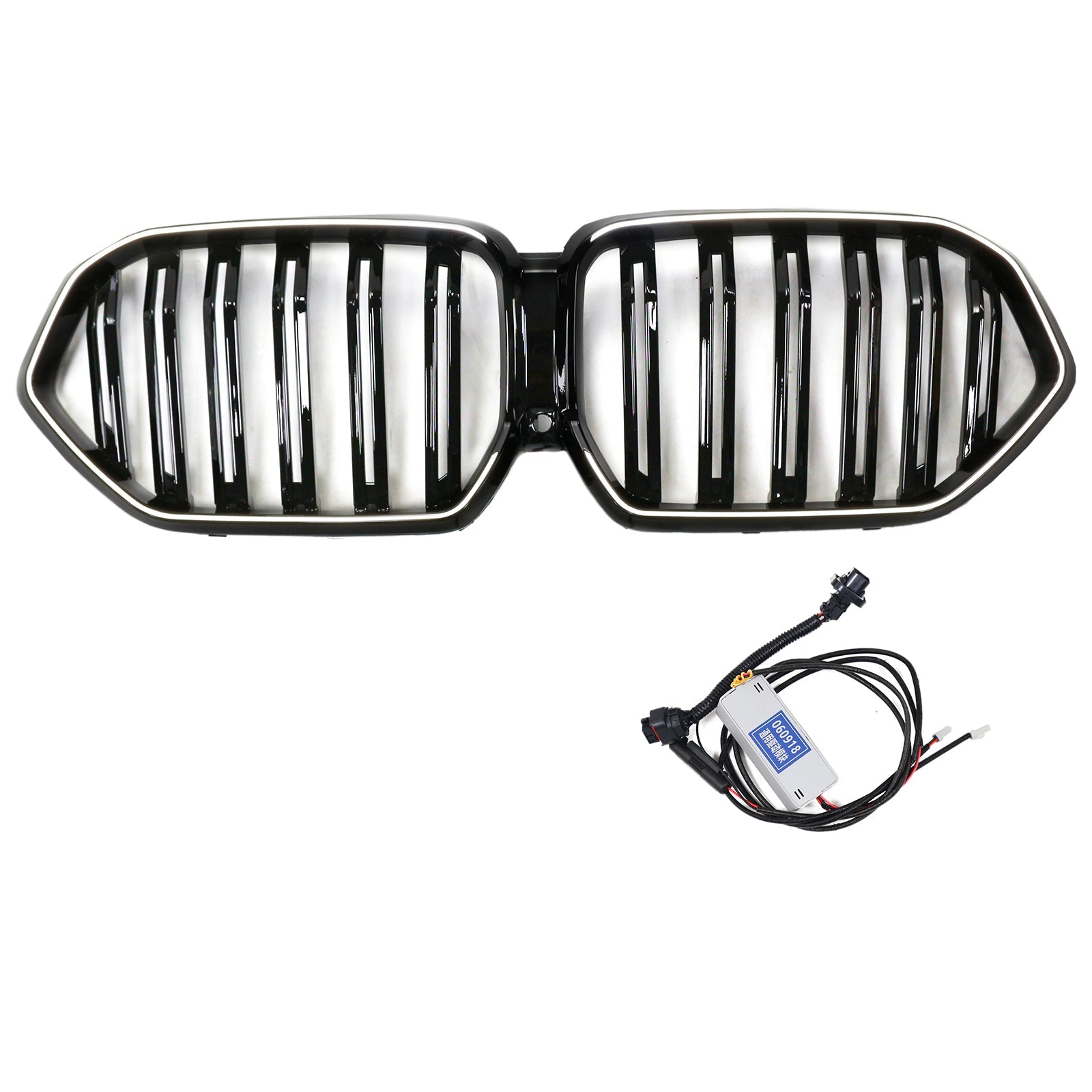 2023-2025 BMW X6 G06 M60i W/Camera Hole Double Slat Front Bumper Grille