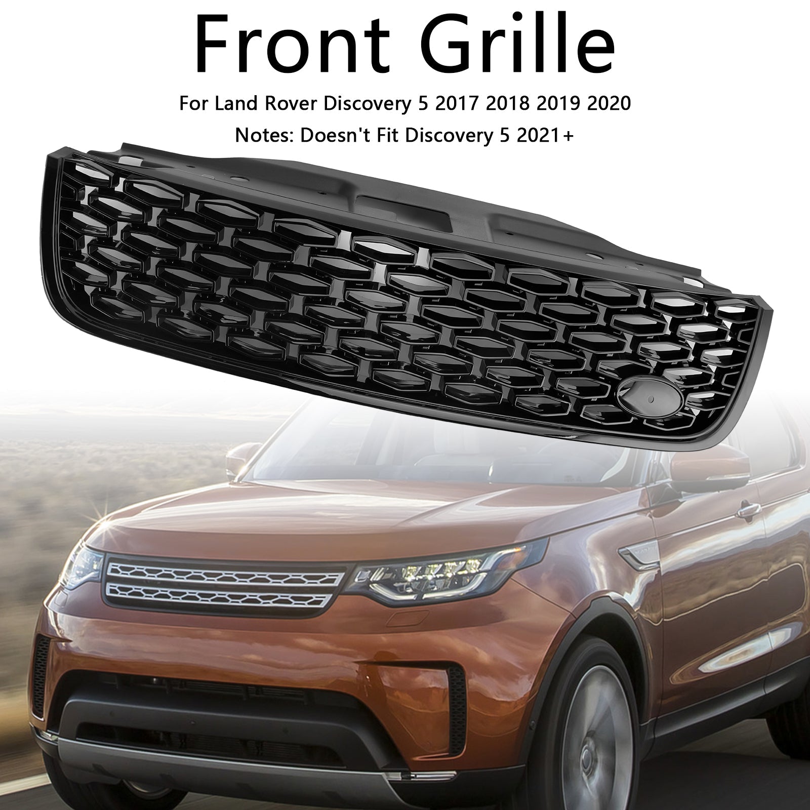 2017 2018 2019 2020 Land Rover Discovery 5 L462 Dynamic Style Front Grille Black