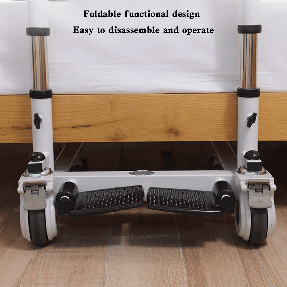 Elderly Patient Lift and Transfer Wheelchair W/180° Split Seat and Bedpan