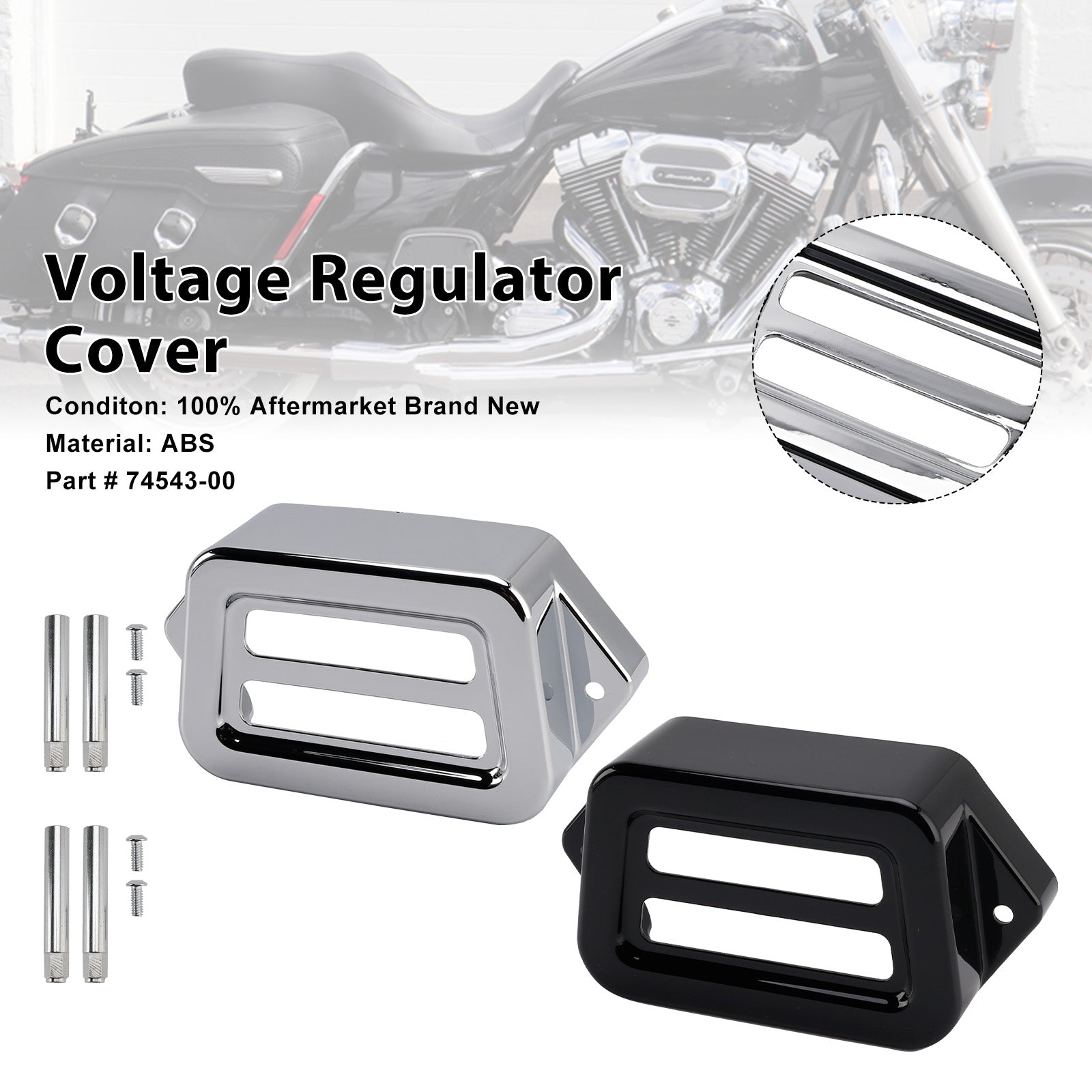 Voltage Regulator Cover For Road King Electra Street Road Glide 1997-2008