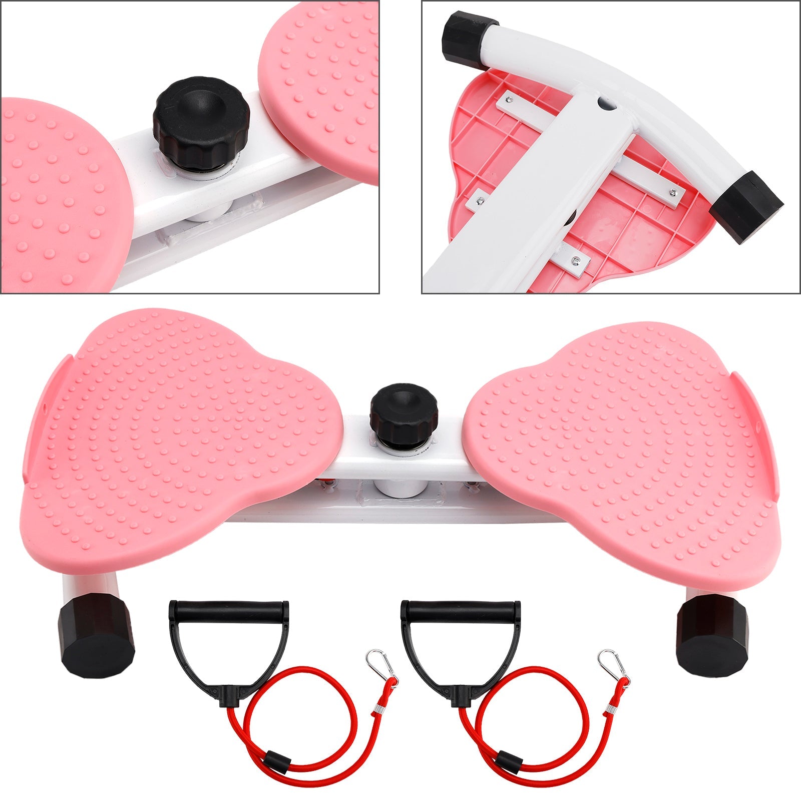 Waist Twisting Machine Fitness Tool Ab Twister Board 150kg Capacity & 20dB Ultra-Quiet Anti-Slip Home Gym Workout Equipment for Women Belly Fat Pink/Blue