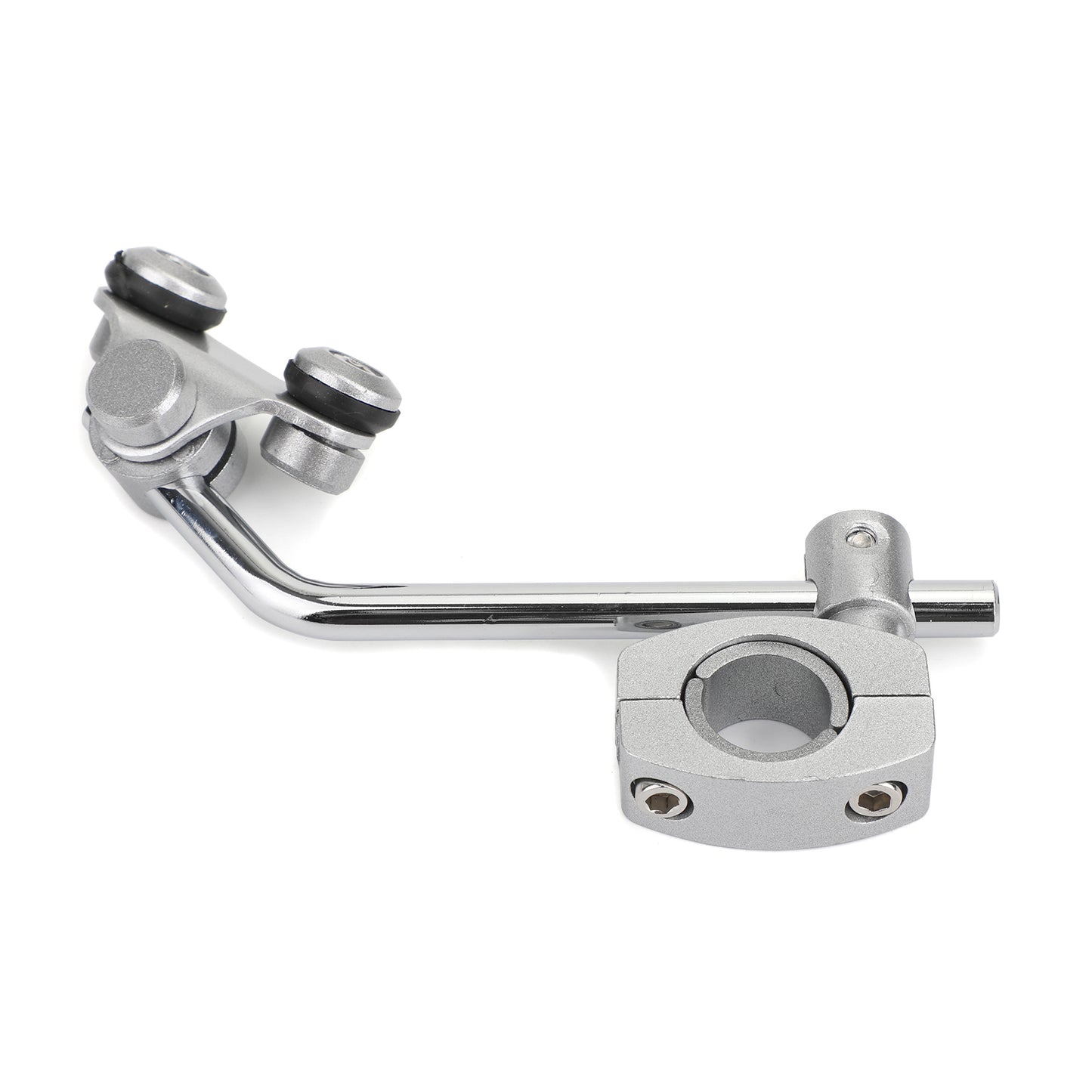 Universal 7/8" 22mm Standard Handlebar Windshield Bracket Mount Clamp Silver