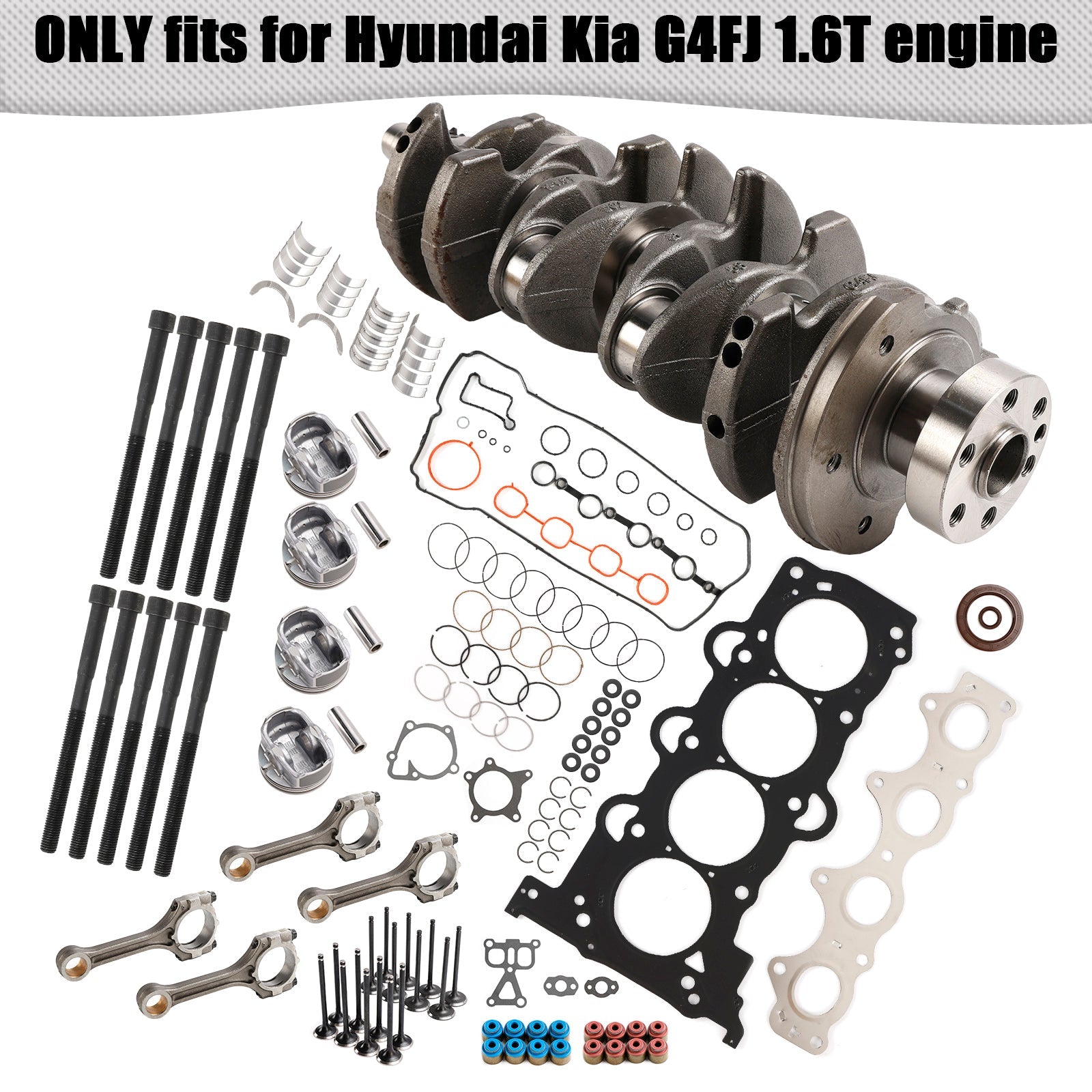 2017?C2020 Hyundai Kona (OS) (G4FJ 1.6T Engine Overhaul Rebuild Kit Pistons Rods Gasket Kit 231102B700