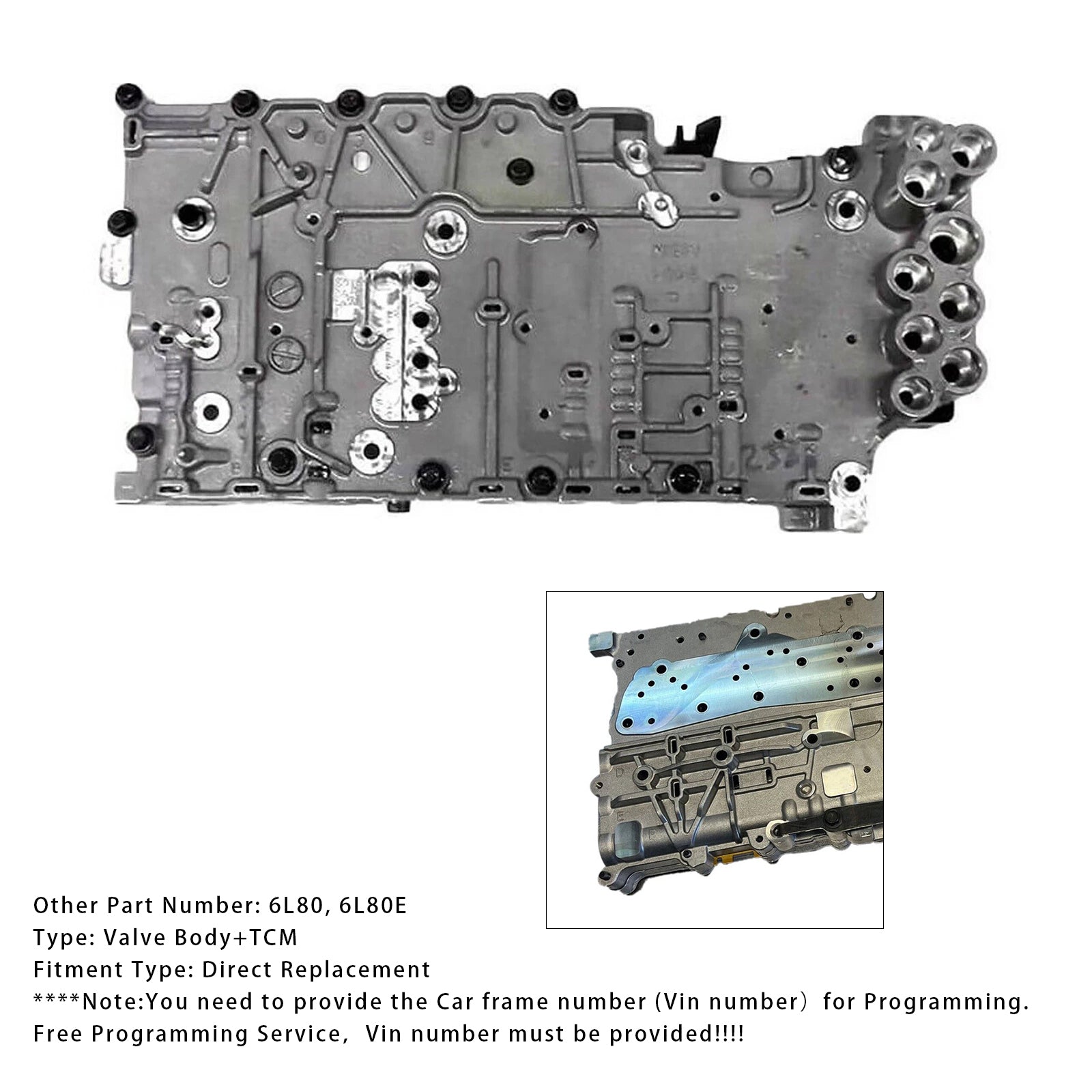 2006-2013 Chevrolet Corvette 6L80 6L80E Valve Body+Transmission Control Module & Solenoid