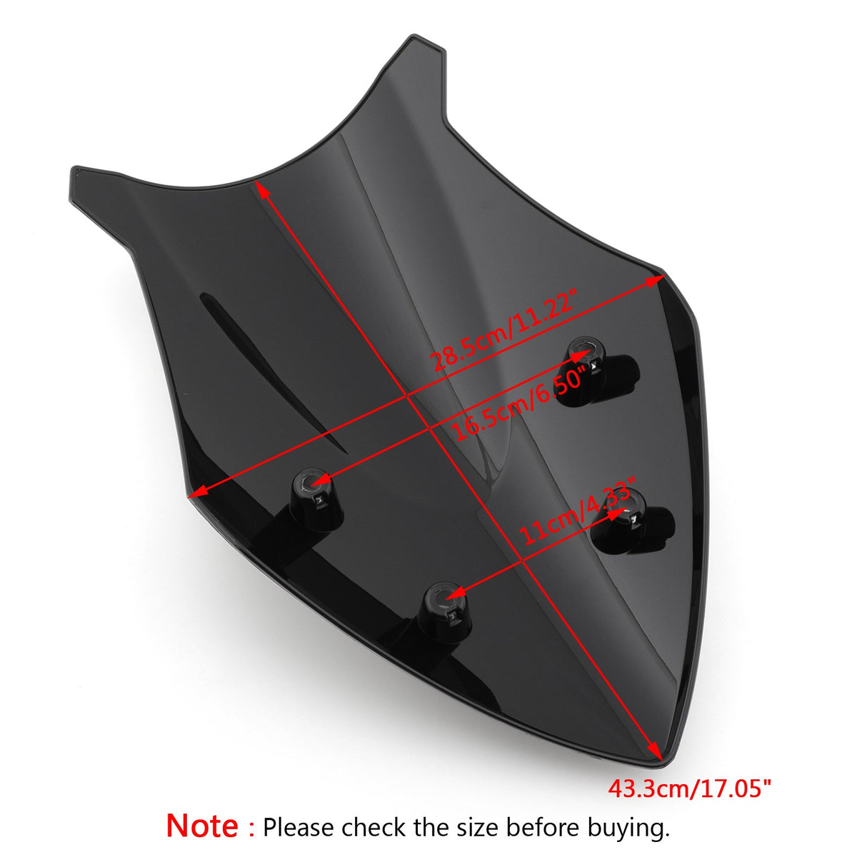 New Windscreen Windshield for SUZUKI GSX-S1000F 2015-2020 Black