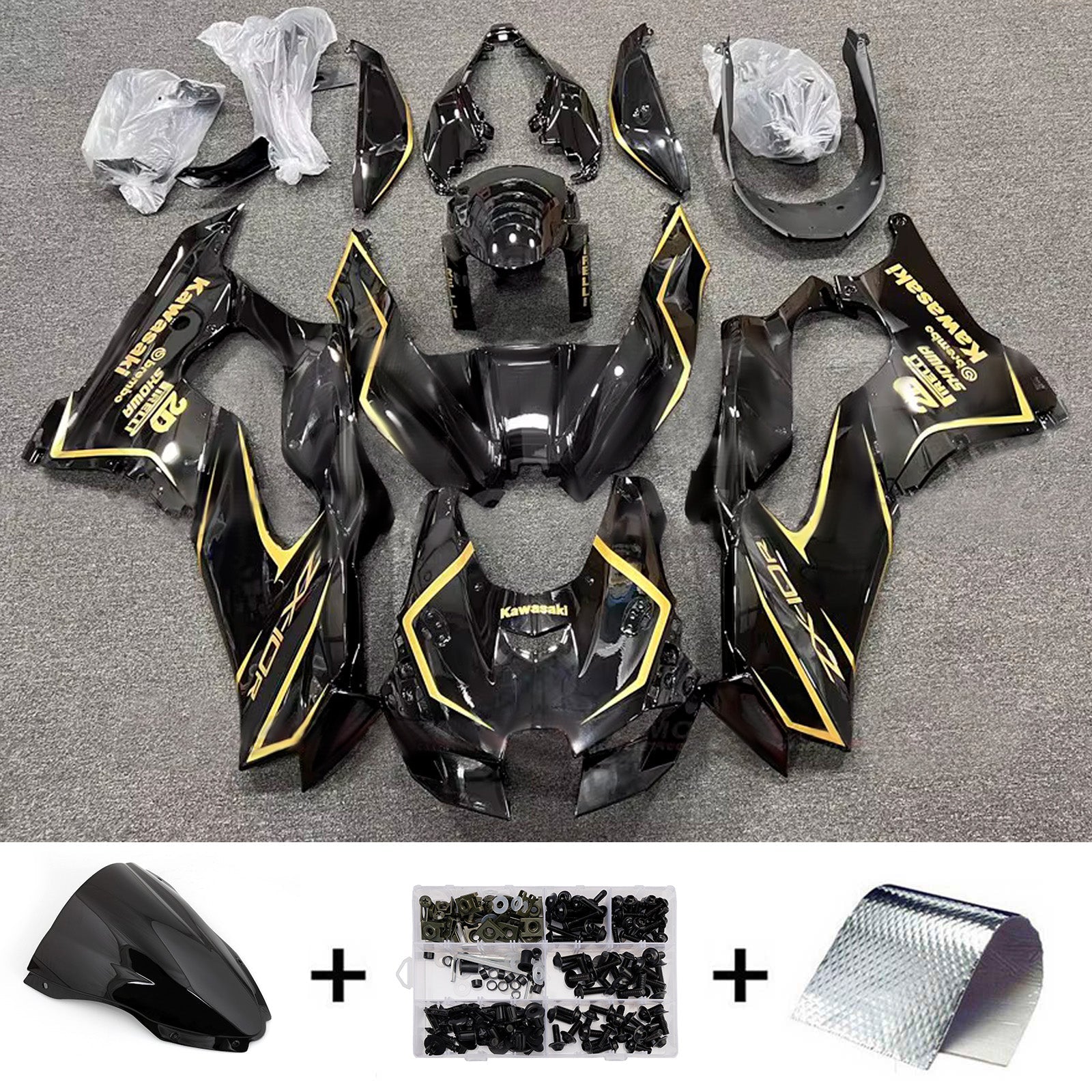 Injection Fairing Kit Bodywork ABS fit For Kawasaki ZX-10R ZX-10RR 2021-2025