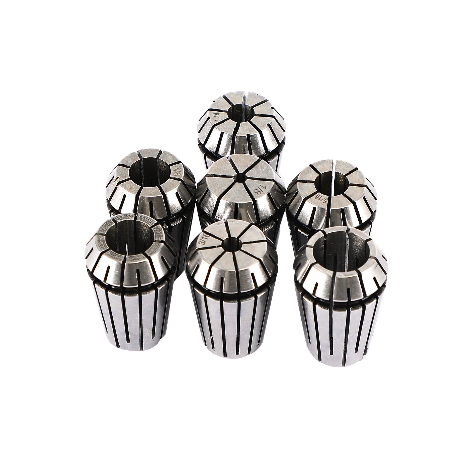 7Pcs ER20 Spring Collet Set For CNC Milling Lathe Tool Engraving Machine Steel