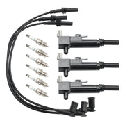 2009-2010 Dodge Dakota V6 3.7L 3x Ignition Coil+6x Spark Plug+3x Wire UF640