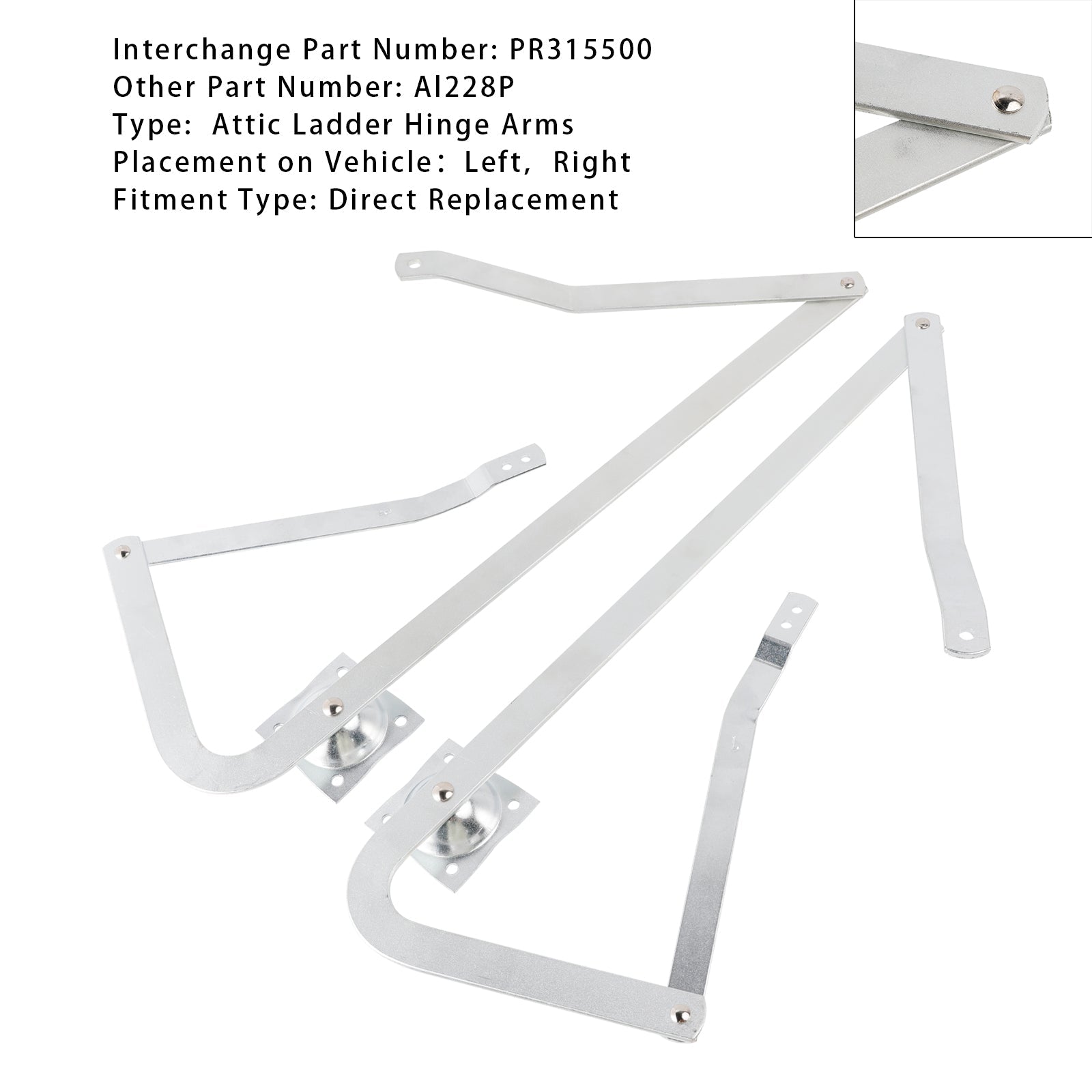 PR315500-LH +PR315500-RH Attic Ladder Hinge Arm Left+Right For Louisville Ladder