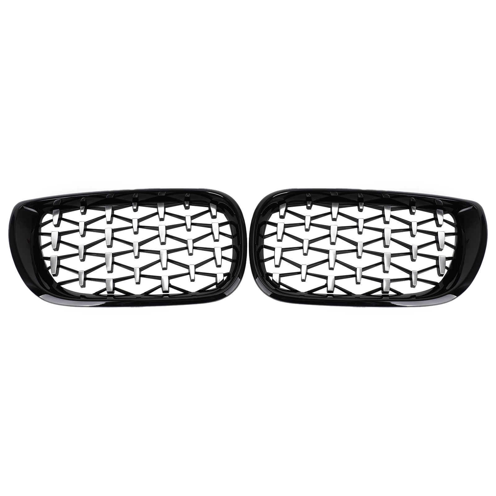 2002-2005 BMW E46 Saloon/Touring Facelift 4Dr Diamond Style Front Grille Black&Chrome/Chrome/Black Generic