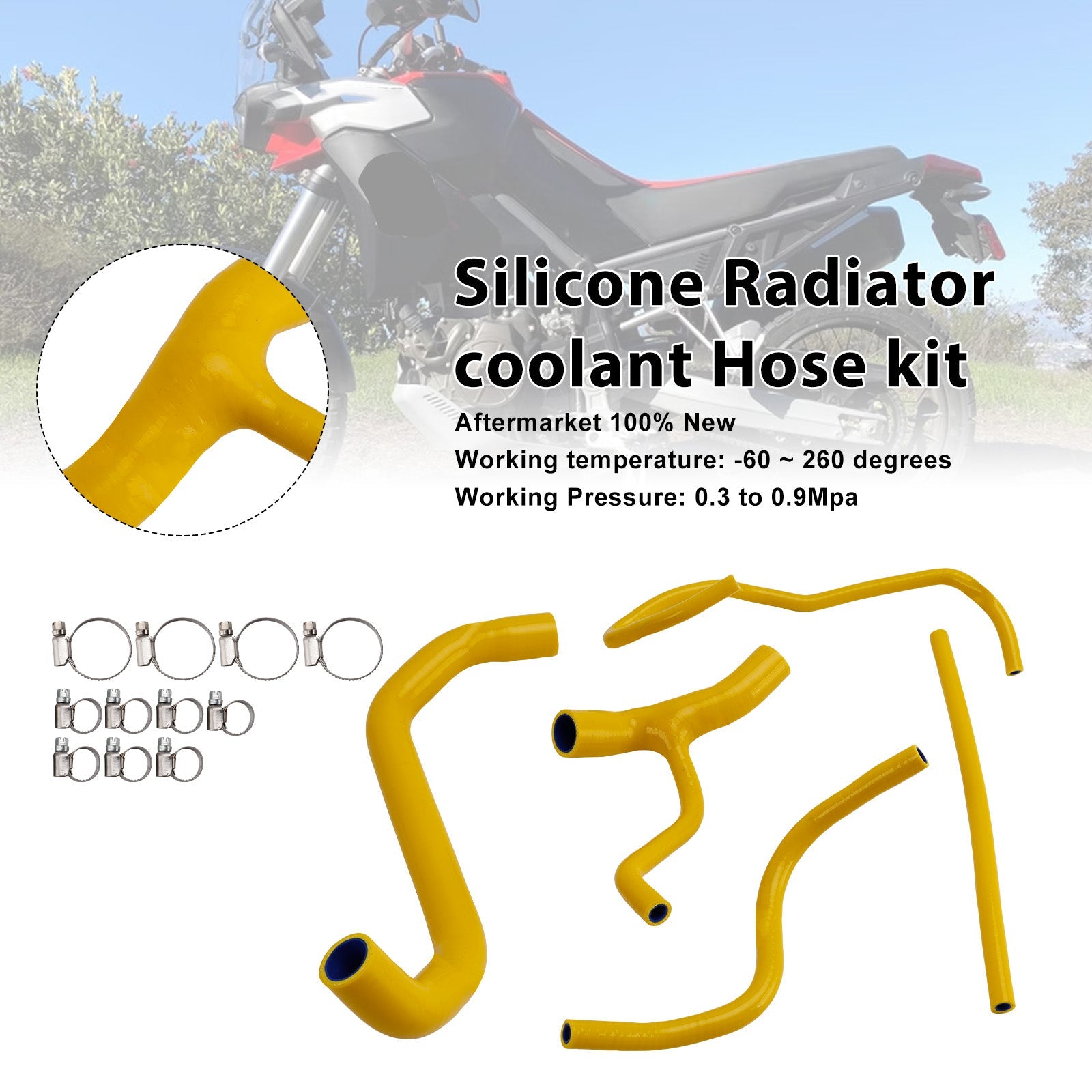 2022-2025 Aprilia Tuareg 660 Silicone Radiator coolant Hose