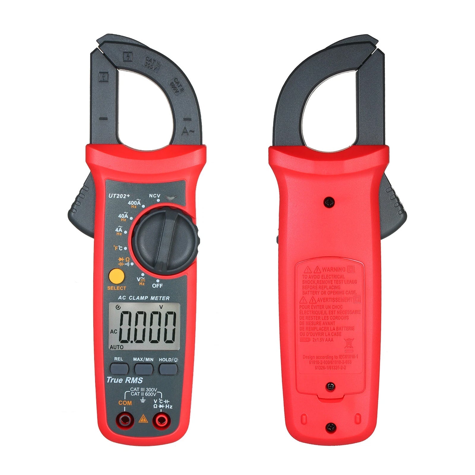 UT202+ Portable Multimeter Automatic Range True RMS Clamp Meter With LCD Display