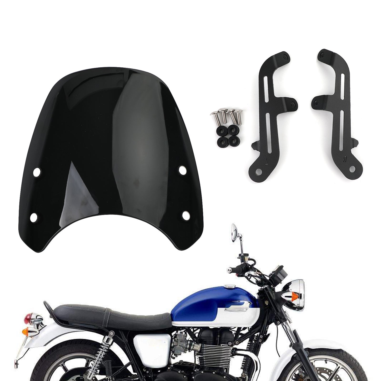 2015-2017 Triumph Bonneville T 120 ABS Plastic Motor Windshield WindScreen