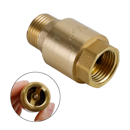 Brass Check Valve G1/2" G3/4" G1" M To F Thread Non-Return Backflow Prevention, G1/2"