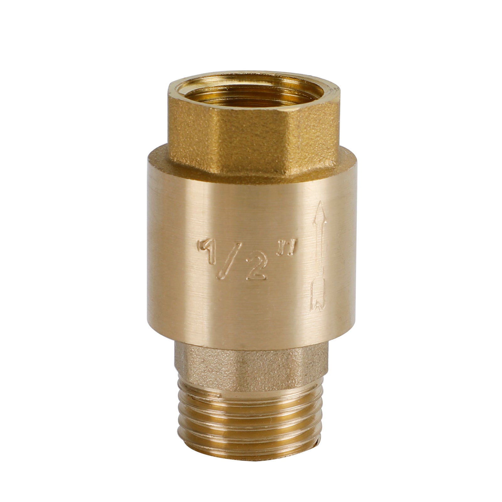 Brass Check Valve G1/2" G3/4" G1" M To F Thread Non-Return Backflow Prevention, G1/2"