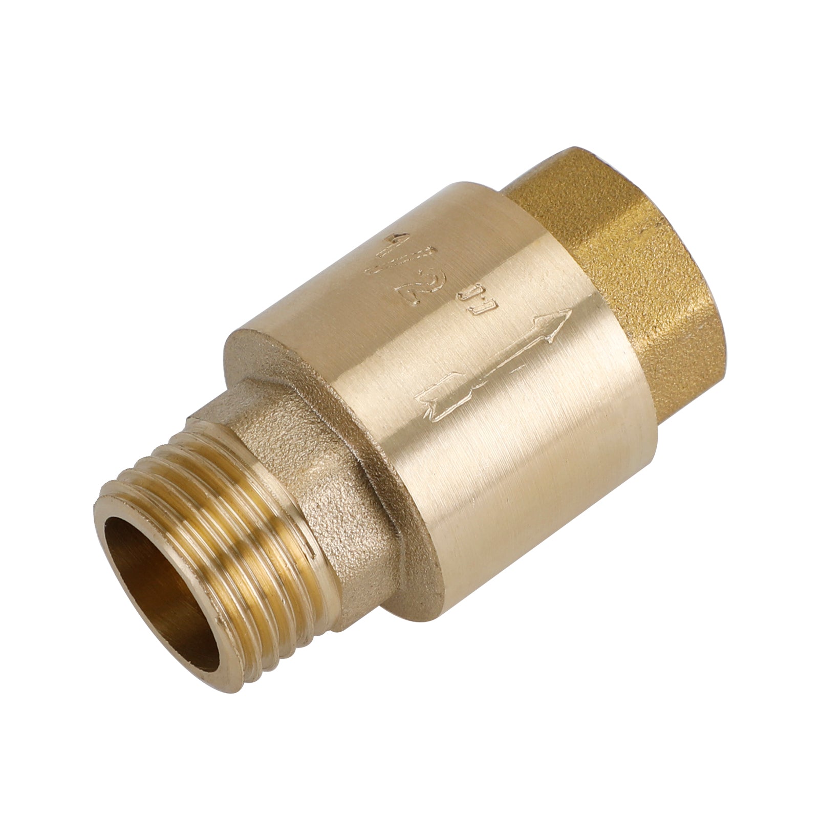 Brass Check Valve G1/2" G3/4" G1" M To F Thread Non-Return Backflow Prevention, G1/2"