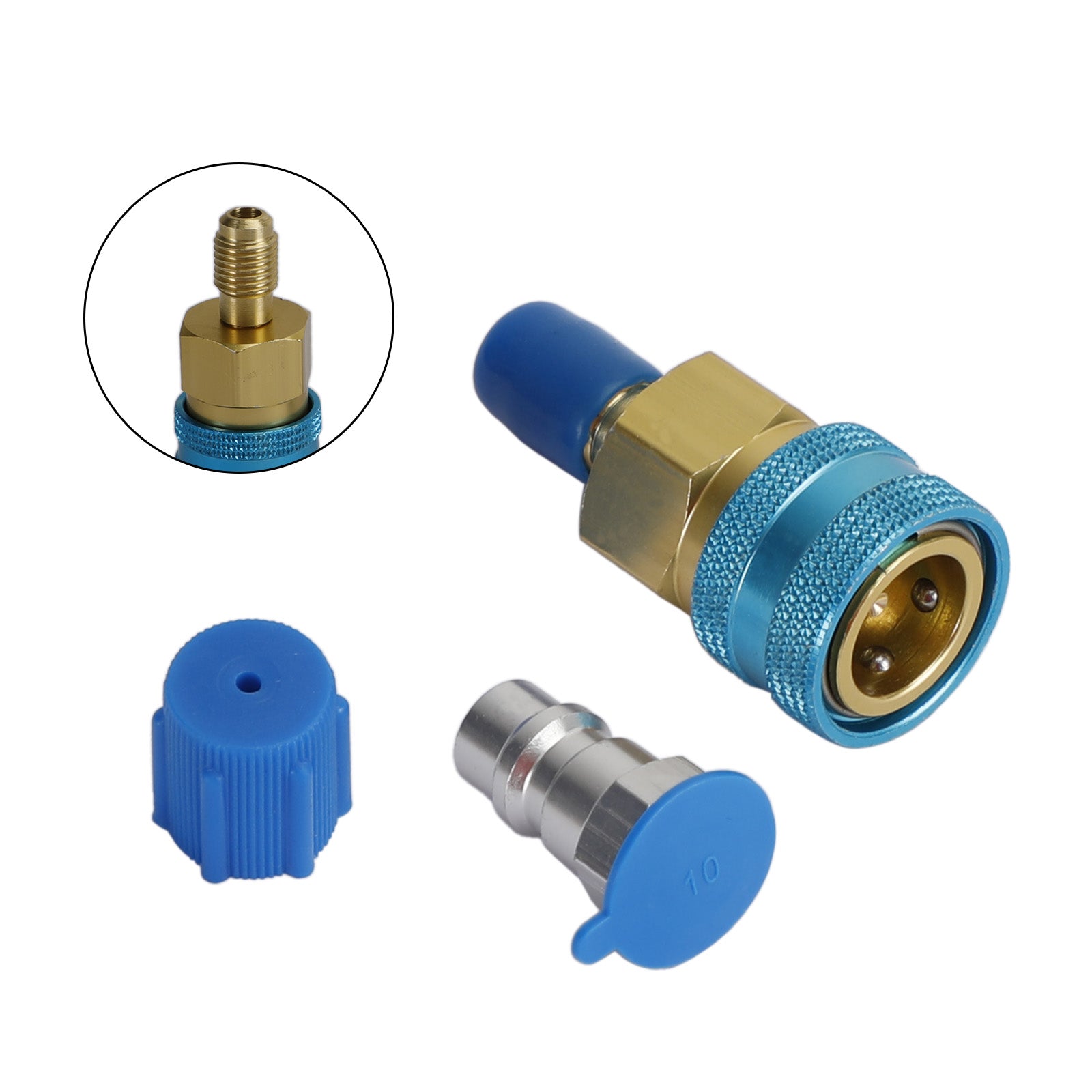 Low Side Quick Coupler R1234YF To R134A Ac Charging Hose Adapter Fitting
