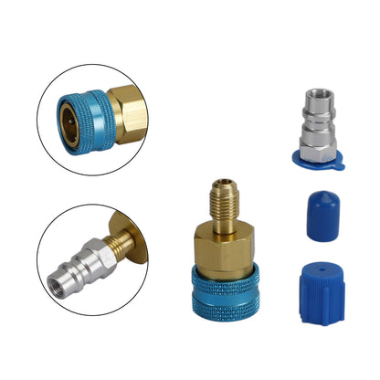 Low Side Quick Coupler R1234YF To R134A Ac Charging Hose Adapter Fitting