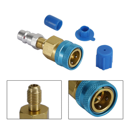 Low Side Quick Coupler R1234YF To R134A Ac Charging Hose Adapter Fitting