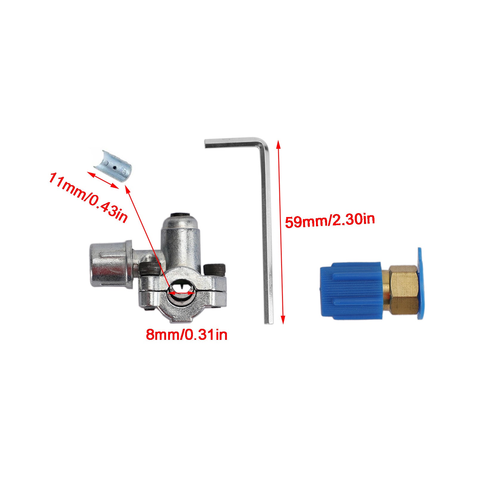 Refrigerant R12 R22 R134A A/C Retrofit Valve&BPV31 Bullet Piercing Tap Kits