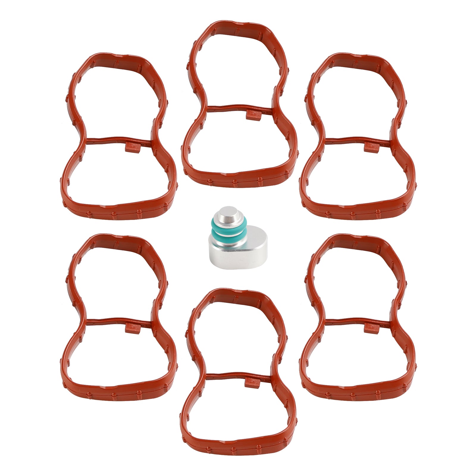 6PCS Intake Manifold Gasket 1167807480 Fit BMW E90-93 F10 F11 F07 X5 X6 N57