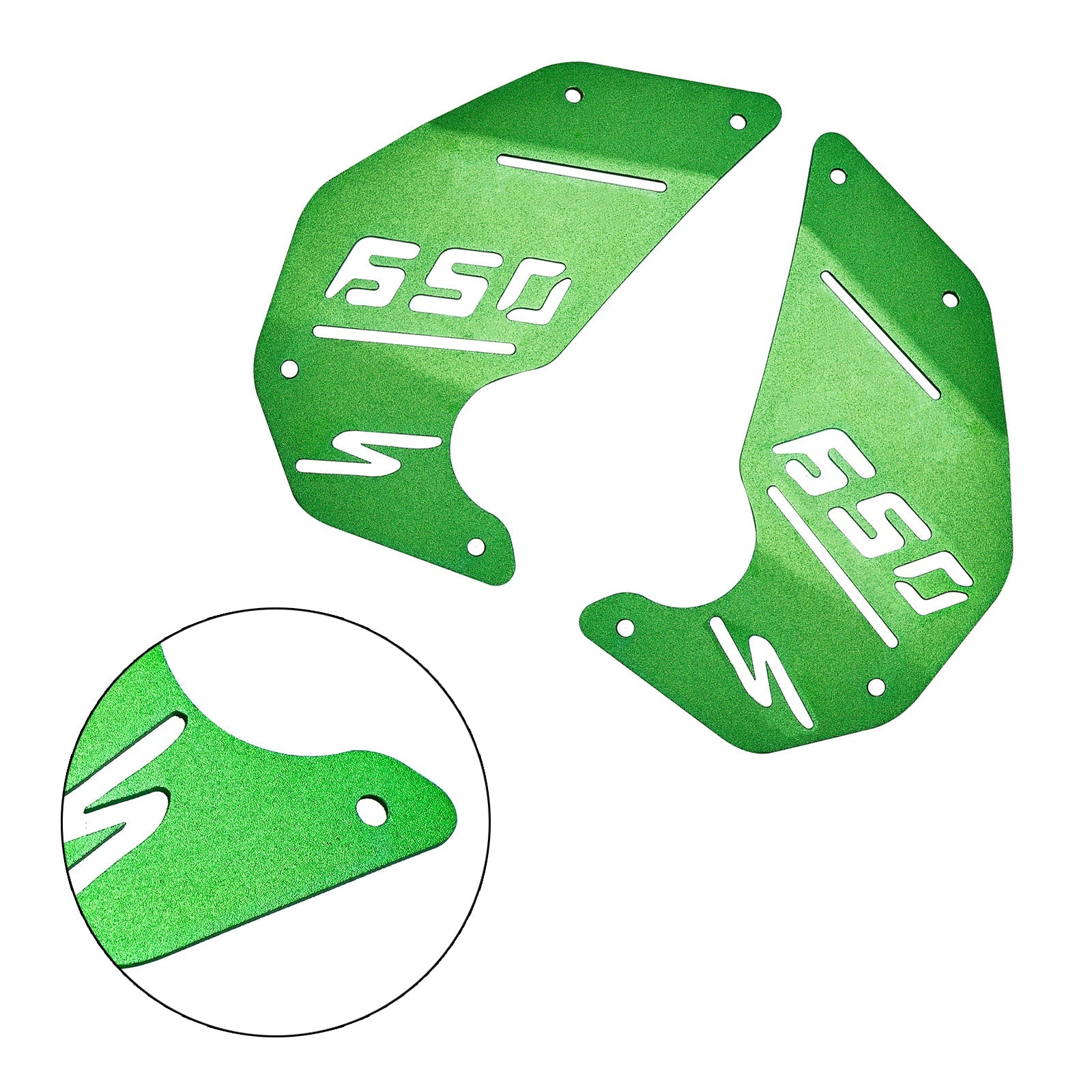 Engine Cover Plate Side Panel Green For Kawasaki Vulcan S En650 Vn650 15-22 Cafe