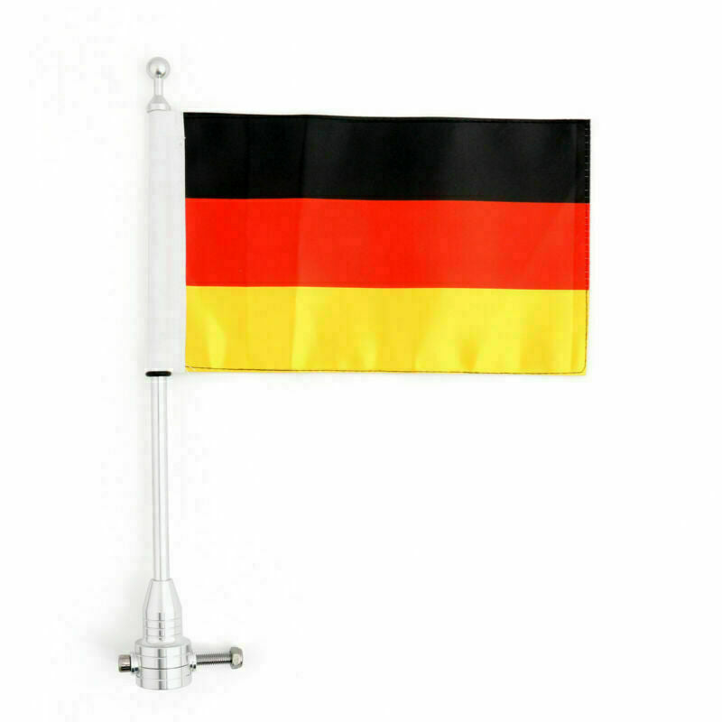 Softail Iron 883 Luggage Rack Vertical Flag Pole & Germany Flag